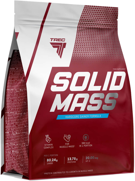 Gainer Trec Nutrition Solid Mass 3000 g Vanilla (5901828342776) - obraz 1