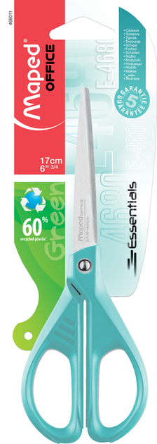 Ножиці офісні Maped Essentials Green 17 см (MP.468011) - Фото 2 Ножиці офісні Maped Essentials Green 17 см (MP.468011) - зображення 2