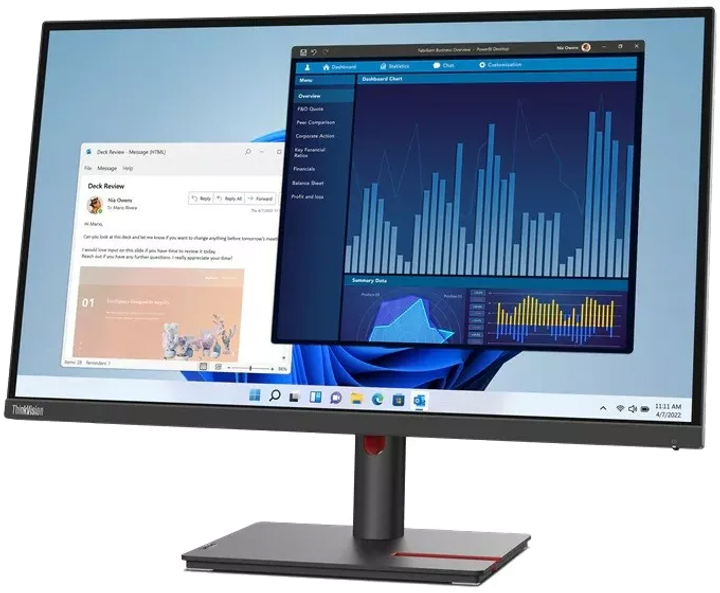 Монітор 27" Lenovo ThinkVision T27p-30 63A9GAT1EU - зображення 3