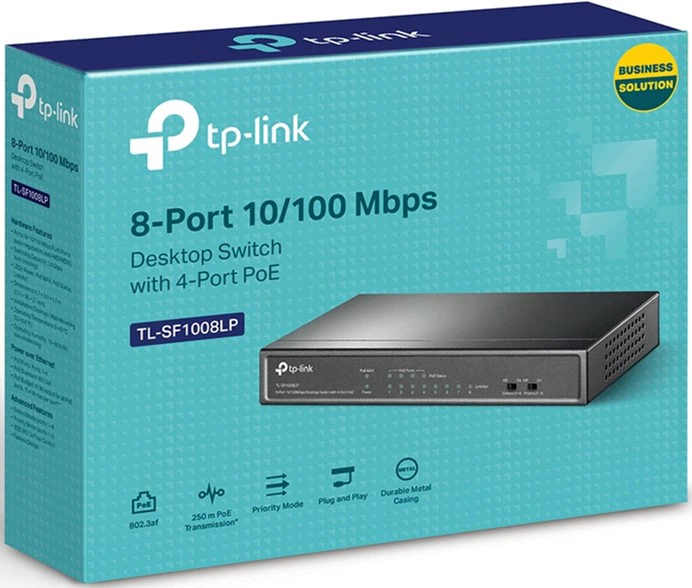 Przełącznik PoE TP-LINK TL-SF1008LP - obraz 3