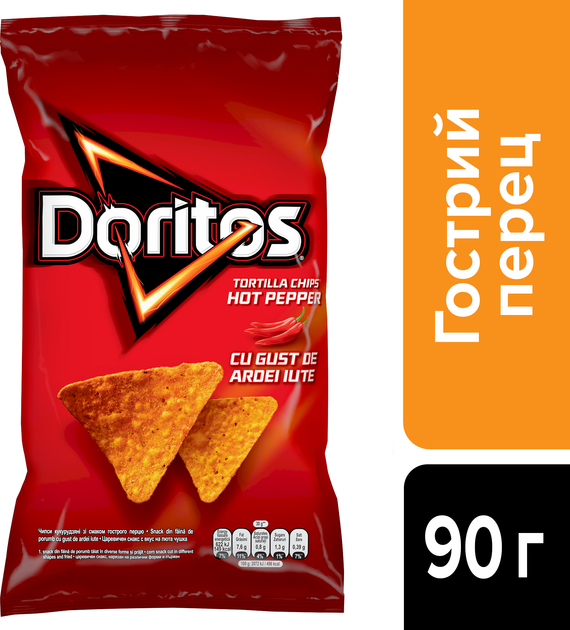 Чипсы кукурузные Doritos со вкусом острого перца 90 г (0.09 кг ...