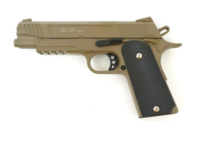 Страйкбольний пістолет Galaxy Colt, металевий, пружинний G.38D - зображення 2