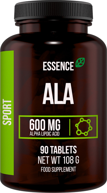 Альфа-ліпоєва кислота Essence ALA Sport 600 мг 90 таблеток (5902811804691) - зображення 1