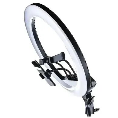 Кольцевая LED лампа для съемки с 3 держателями телефона, штативом и ДУ XPRO TY4048 48см (AM-2812) - Фото 5 Кольцевая LED лампа для съемки с 3 держателями телефона, штативом и ДУ XPRO TY4048 48см (AM-2812) - изображение 5