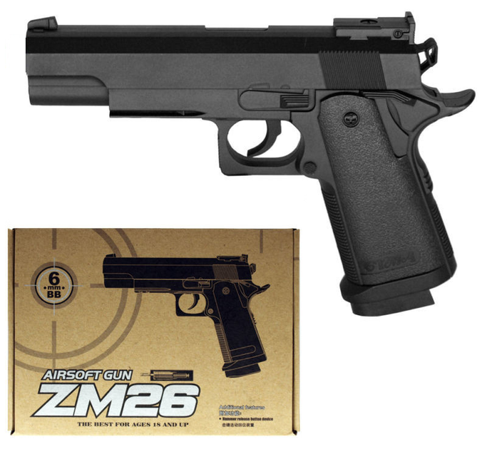 Дитячий пістолет на кульках CYMA ZM26 металевий - зображення 1