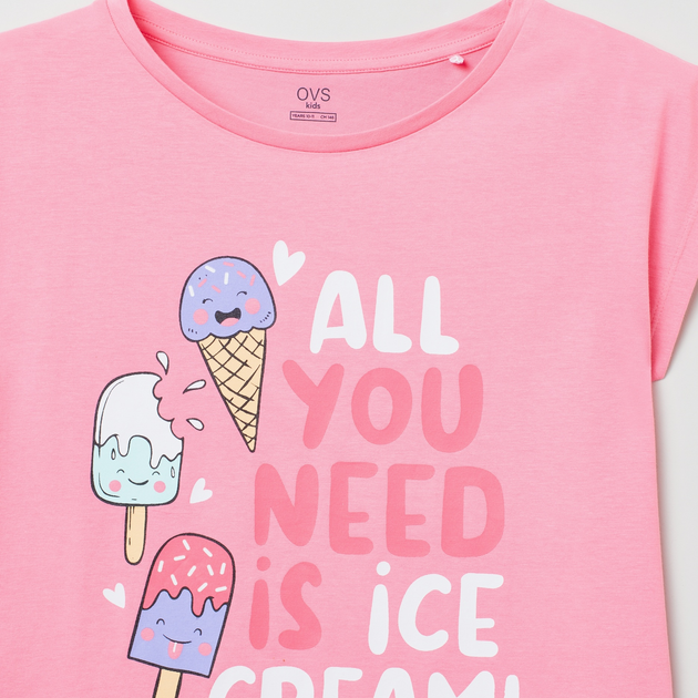 Піжама літня дитяча (футболка + шорти) OVS 1802867 146 см Рожева (8056781092170) - зображення 2