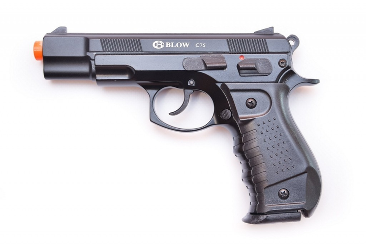 Стартовый пистолет BLOW C75 Black + Патроны 25шт. - изображение 2