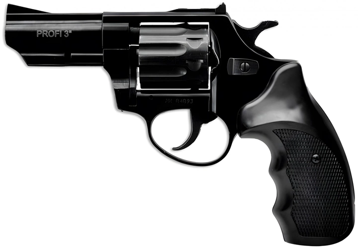 Револьвер под патрон Флобера Profi 3" черный пластик с Кобурой - изображение 2
