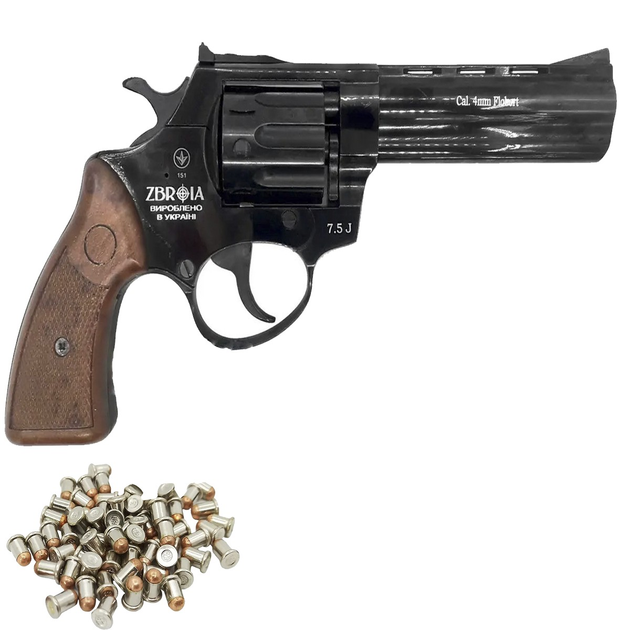 Револьвер под патрон Флобера Profi 4.5" черный Magic Wood - изображение 1