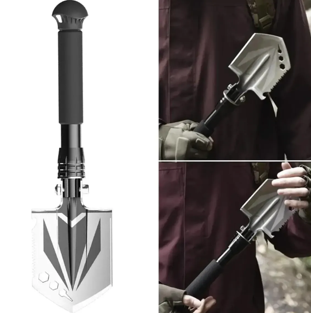 Туристическая складная походная лопата Mini Multifunction Shovel - изображение 3