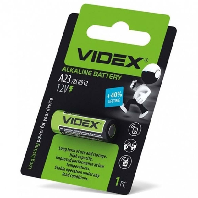 Батарейка Videx 23А 12V 1 шт. – фото, отзывы, характеристики в интернет ...