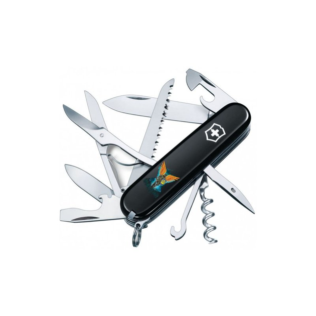 Ніж Victorinox Huntsman Ukraine Black "Янгол ЗСУ" (1.3713.3_T1061u) - зображення 1