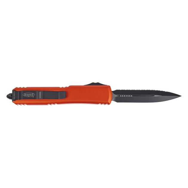 Нож Microtech Ultratech Double Edge Black Blade FS Serrator Orange (122-3OR) - изображение 2