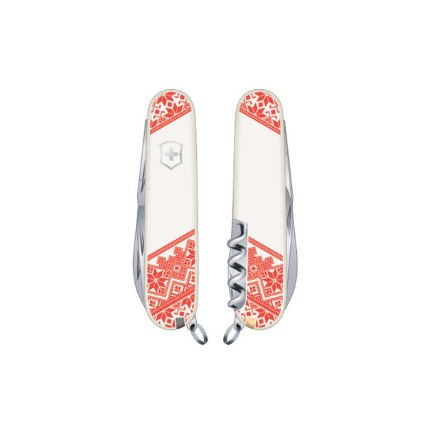 Нож Victorinox Huntsman Ukraine White "Вишиванка" (1.3713.7_T0051r) - изображение 2