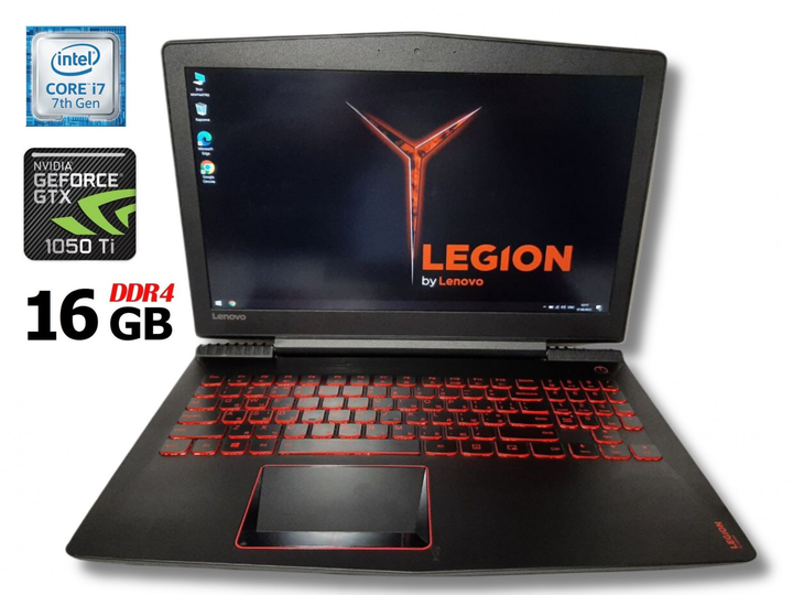 Ноутбук б/у Lenovo Legion Y520-15 IPS i7-7700HQ 3.8ГГц 16/256+500Гб GTX ...