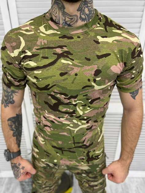 Тактична футболка військового стилю з інноваційного матеріалу Multicam XXL - зображення 1