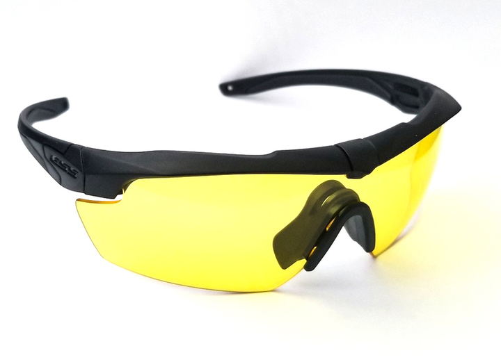 Баллистические тактические очки ESS Crosshair One с дужками Crossbow HI-DEF Жовті - изображение 1