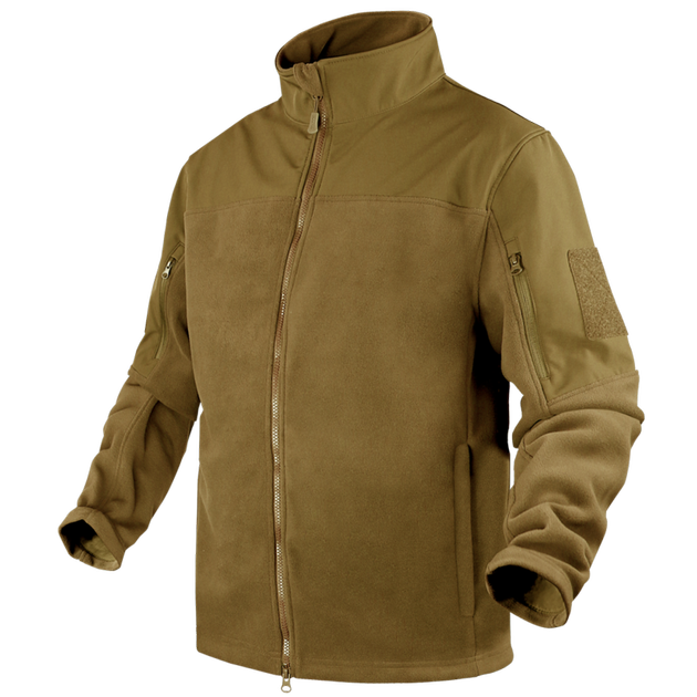 Тактический флисовая куртка Condor BRAVO FLEECE JACKET 101096 Large, Тан (Tan) - изображение 1