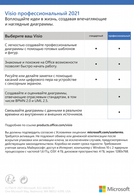 Microsoft Visio Pro 2021 для 1 ПК, ESD — електронна ліцензія, всі мови (D87-07606-ESD) - зображення 2
