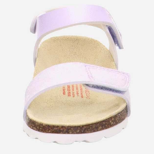 Sandały dziecięce dla dziewczynki skórzane Superfit Fussbettpantoffel 1-000123-8510 33 Fioletowe (9008518908703) - obraz 3