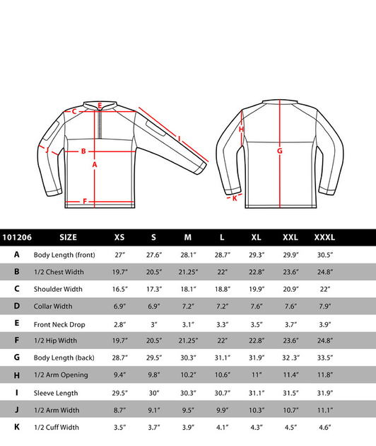 Боевая антимикробная рубашка Condor Trident Battle Top Long Sleeve 101206 X-Large, Чорний - изображение 2