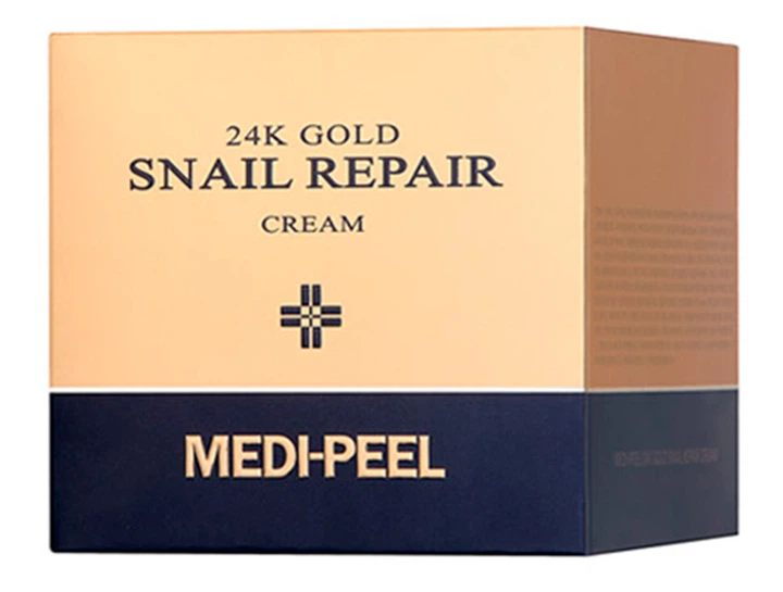 Омолаживающий крем для лица с коллоидным золотом и муцином улитки MEDI-PEEL 24K Gold Snail Repair Cream, 50мл (8809409345758) - Фото 2 Омолаживающий крем для лица с коллоидным золотом и муцином улитки MEDI-PEEL 24K Gold Snail Repair Cream, 50мл (8809409345758) - изображение 2