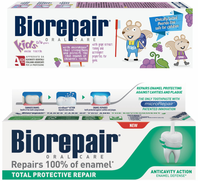 Комплекс Family Biorepair Зубная паста Веселый мышонок виноград 50 мл ...