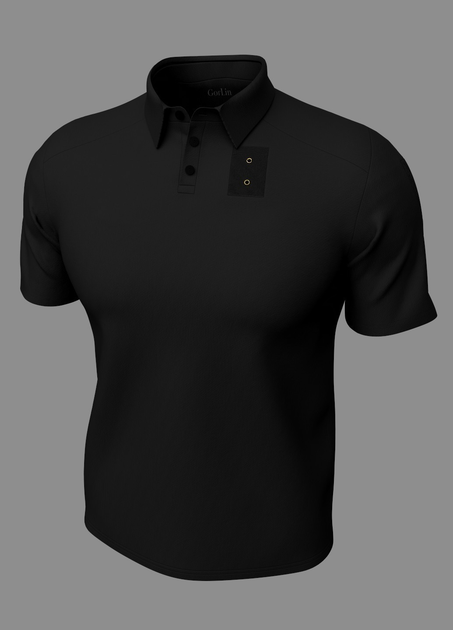 Тактична футболка поло GorLin 46 Чорний (Т-42) - зображення 1