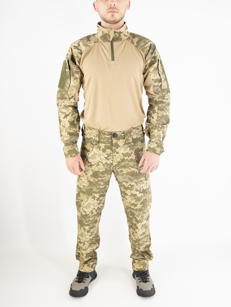 Военный летний костюм (штаны + убакс), рип-стоп пиксель ВСУ, 65/35, койот, размер 50 - изображение 1