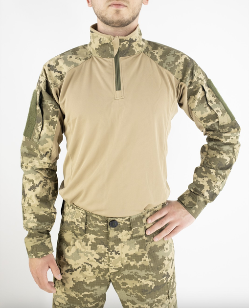 Военный летний костюм (штаны + убакс), рип-стоп пиксель ВСУ, 65/35, койот, размер 56 - изображение 2