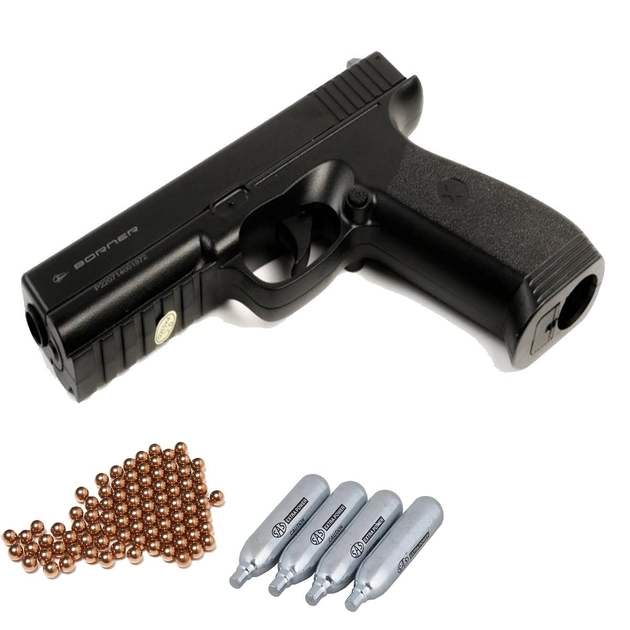 Пневматический пистолет Borner 17 полимер (Glock 17) - изображение 1
