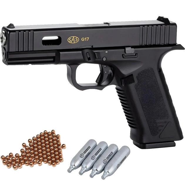 Пневматический пистолет SAS G17 Blowback (Glock) - изображение 1