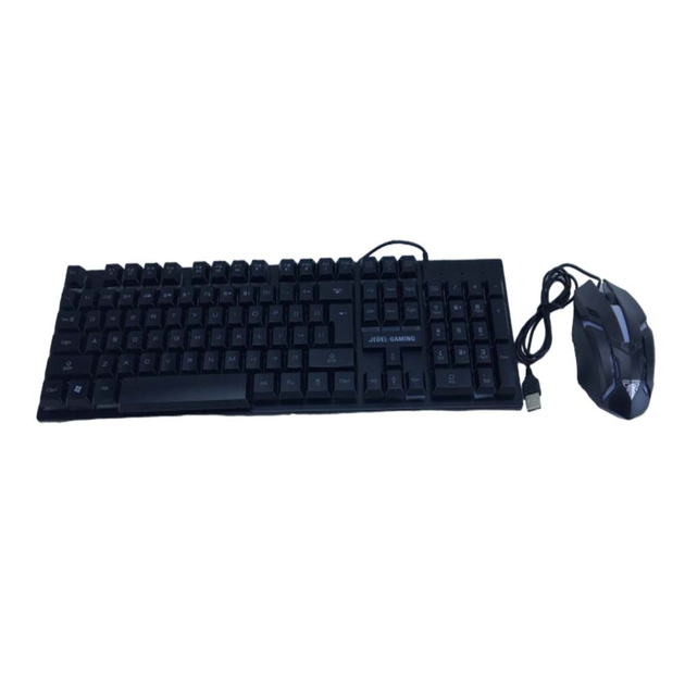 Компьютерная игровая Клавиатура Jedel GK110 с подсветкой и Мышкой Чёрная - изображение 2