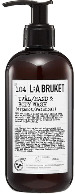Mydło w płynie L:A Bruket 104 Bergamotka-Paczula Żel do mycia rąk i ciała 450 ml (7350053231528) - obraz 1