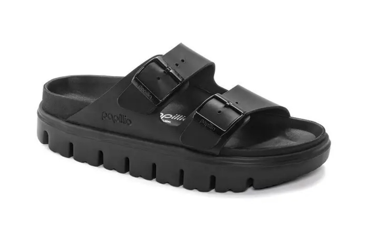 Женские летние ортопедические шлепанцы BIRKENSTOCK PAP CHUNKY 38 черные - изображение 1