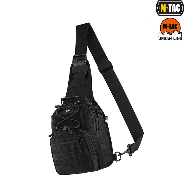 Тактическая армейская сумка M-Tac Patrol наплечная Черный (9017) - изображение 1