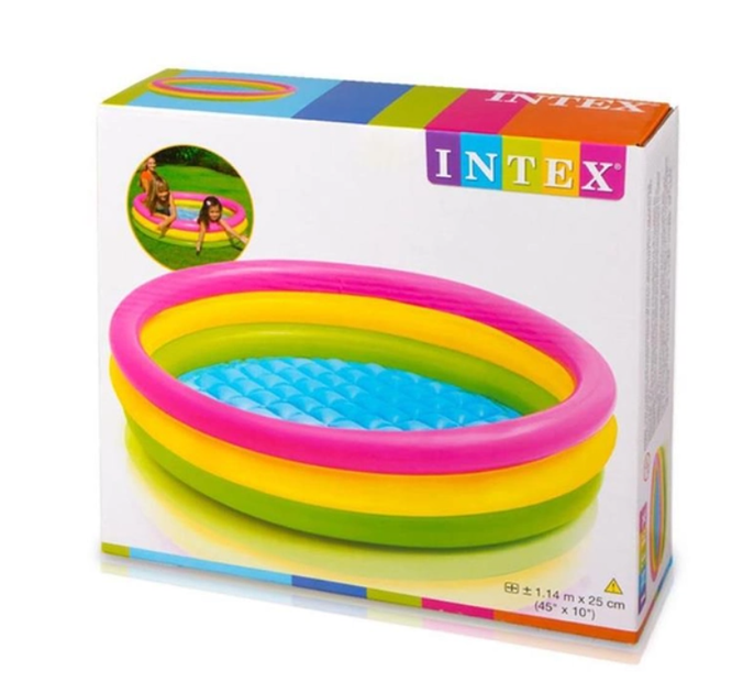 Бассейн надувной Intex Закат 114x25 см (57412) - Фото 1 Бассейн надувной Intex Закат 114x25 см (57412) - изображение 1
