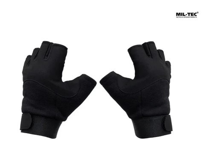 Рукавички тактичні MIL-TEC Army Fingerless Gloves Black 12538502 розмір M - зображення 1