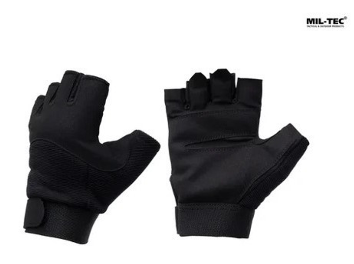 Перчатки тактические MIL-TEC Army Fingerless Gloves Black 12538502 размер M - изображение 2