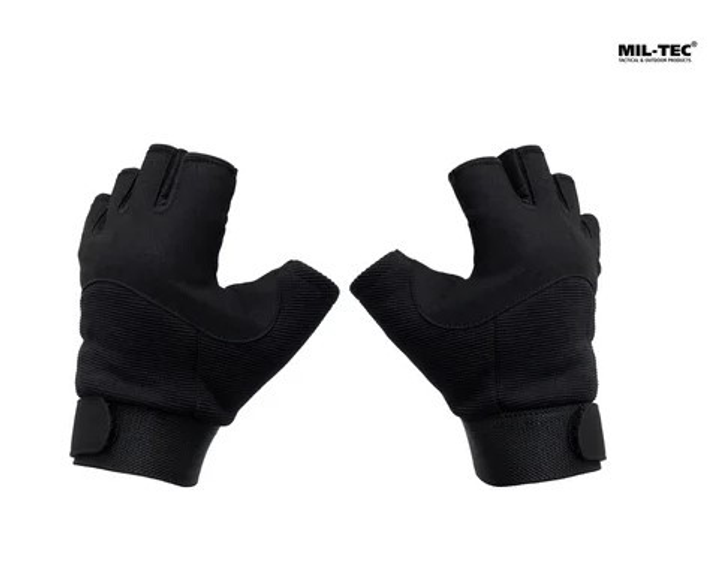 Тактические перчатки Army Fingerless Gloves Mil-tec Черные 12538502 размер XL - изображение 1