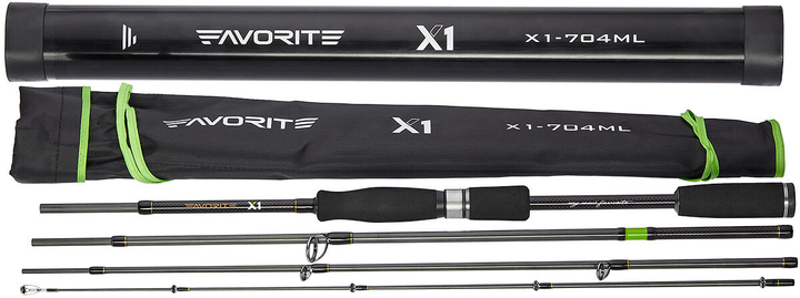 Спиннинг Favorite X1 Travel 704ML 2.13m 4-18g Ex.Fast (4-х частник, тревел версия),1693.04.86 - Фото 1 Спиннинг Favorite X1 Travel 704ML 2.13m 4-18g Ex.Fast (4-х частник, тревел версия),1693.04.86 - изображение 1