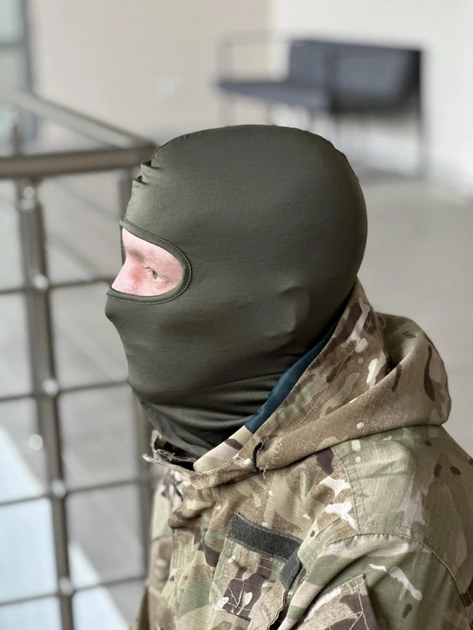 Тактическая балаклава маска подшлемник Tactic военная балаклава Олива (balaclava-olive) - изображение 2