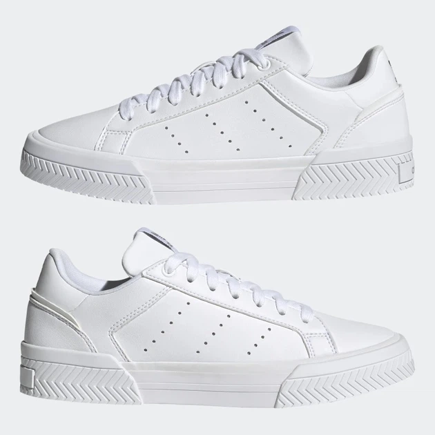 Sneakersy damskie z eko skóry do kostki adidas Originals Court Tourino H05280 40.5 (7UK) 25.5 cm Białe (4064047120332) - obraz 8