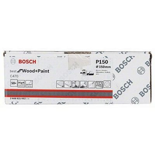 Шліфлист Bosch Best for Wood and Paint C470 150 мм, К150, 50 шт (2608621002) - зображення 2