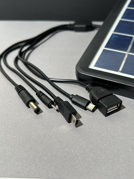Універсальний зарядний пристрій із сонячною панеллю з USB виходом 5в1 ...