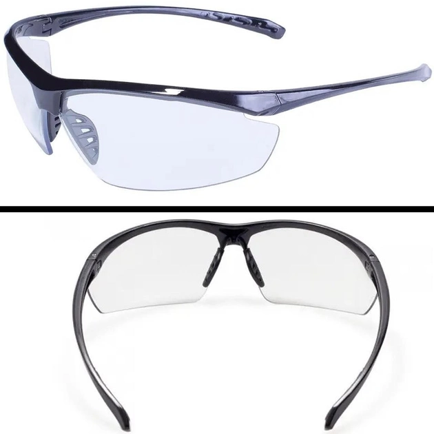 Защитные тактические очки Global Vision баллистические открытые стрелковые очки LIEUTENANT (clear) прозрачные (1ЛЕИТ-10) - изображение 1