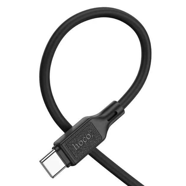 Кабель силіконовий для заряджання та передачі даних USB Type-A - USB Type-C 1 м HOCO X90 Cool 3A Чорний - Фото 3 Кабель силіконовий для заряджання та передачі даних USB Type-A - USB Type-C 1 м HOCO X90 Cool 3A Чорний - зображення 3