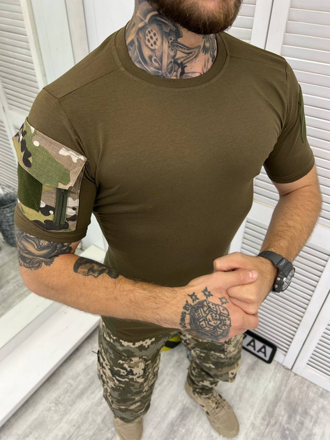 Тактична футболка військового стилю з інноваційного матеріалу M - зображення 2