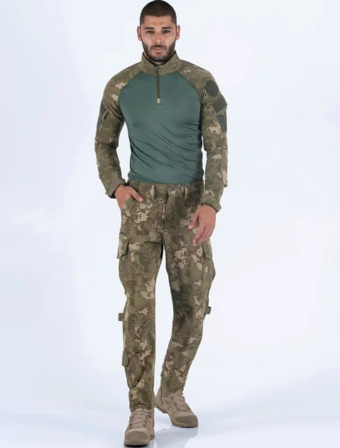 Тактичний чоловічий літній костюм сорочка та штани Камуфляж XXXL (Kali) - зображення 2