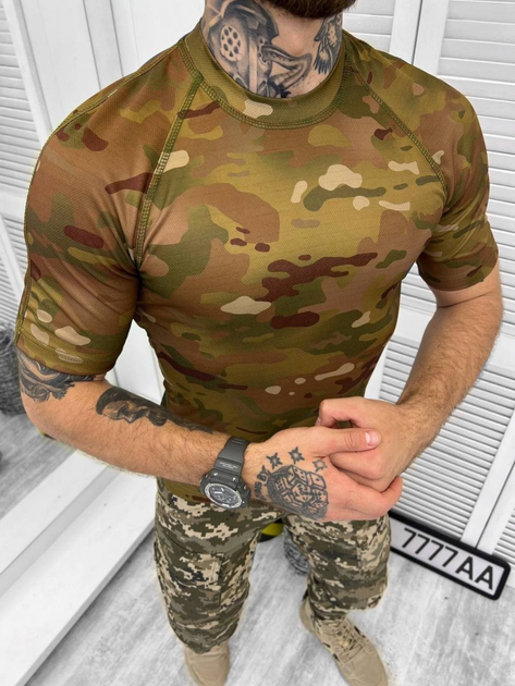 Тактическая футболка стиля военного Elite Multicam M - изображение 2
